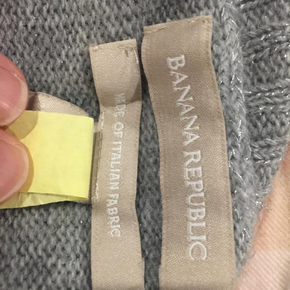Banana Republic Silver Cable Knit Sweater - Picture 2 of 5